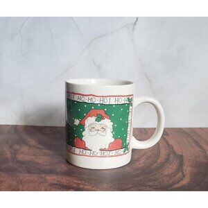 Vintage Santa Claus Christmas Ceramic Mug Ho Ho Ho